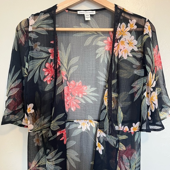 American Eagle Floral Wrap Dress/ Cover Up - Picture 3 of 14